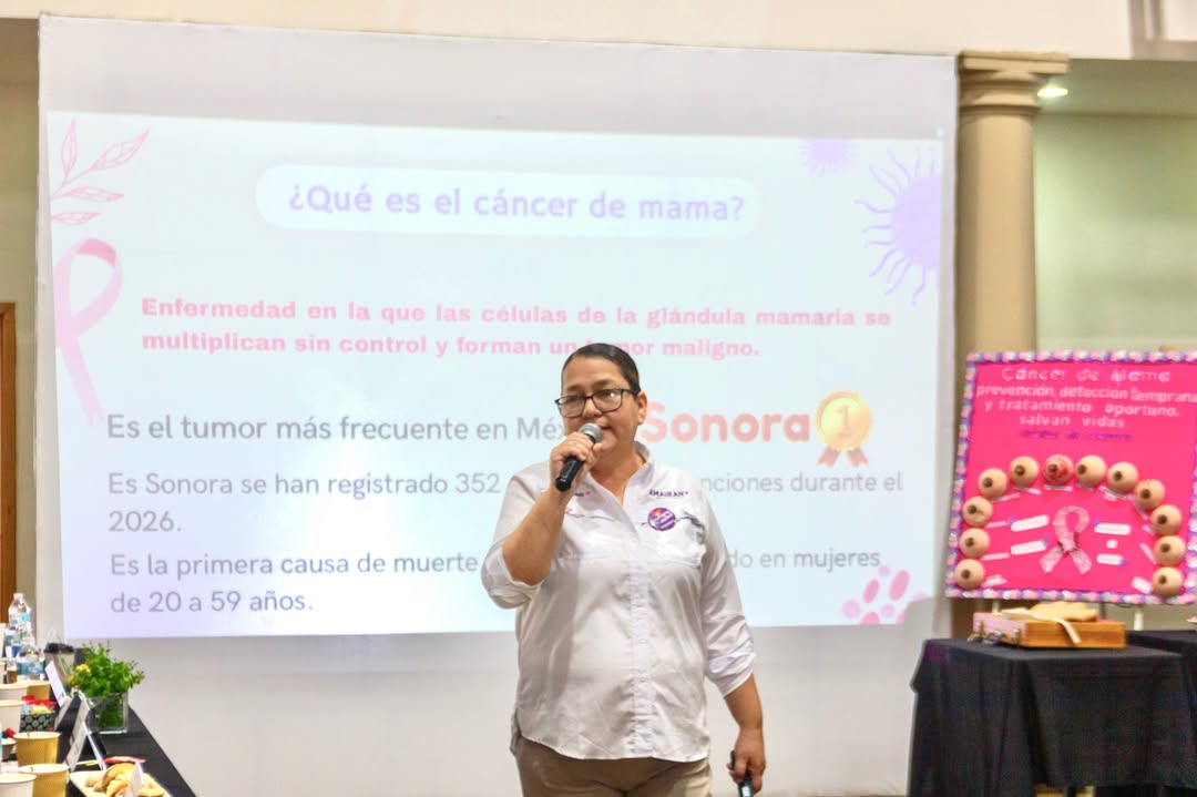 Plática “Primero tu salud” sobre cáncer de mama en CANACINTRA Hermosillo